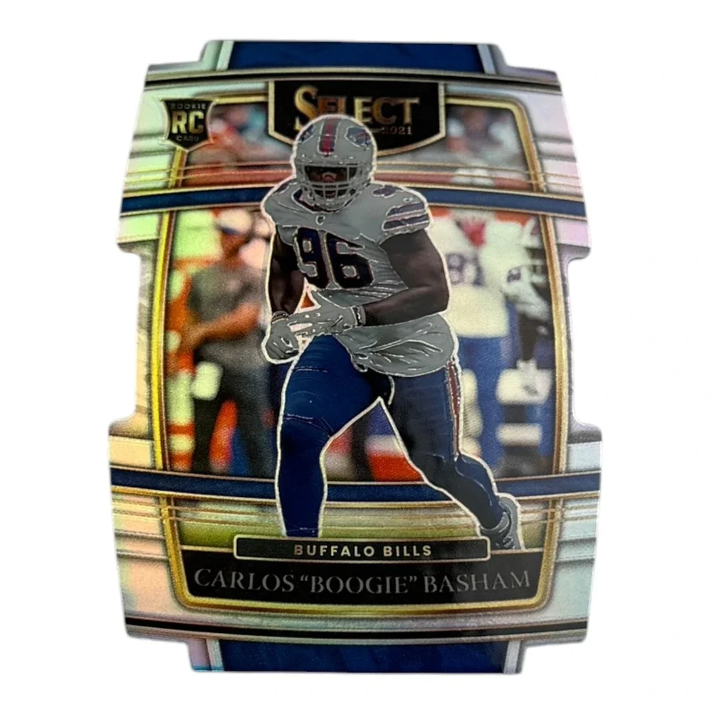 2021‎ Panini Select Carlos Boogie Basham RC Silver Prizm Die-Cut Concourse No 92